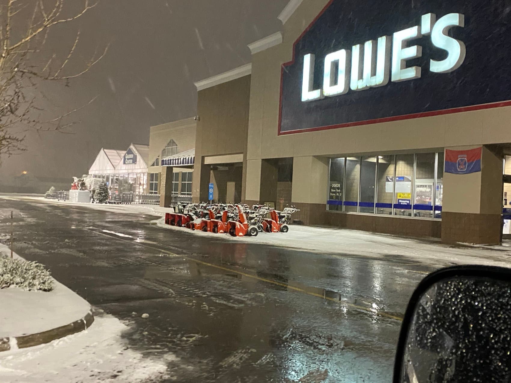 Snow and ice management at a Watertown commercial plaza